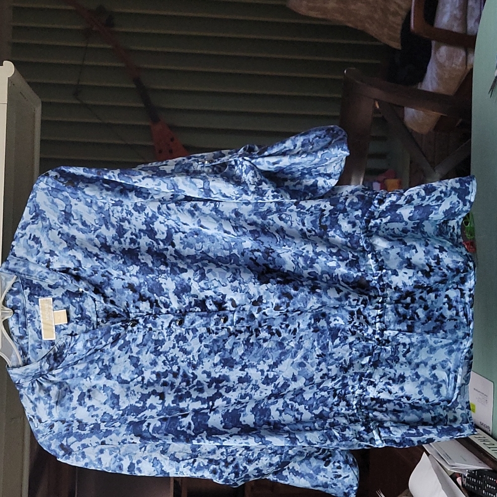Michael kors blue blouse